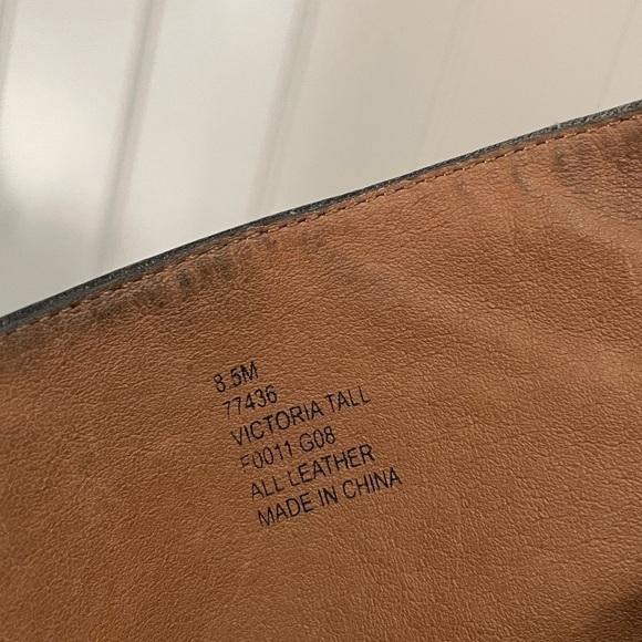 Frye Platform Equestrian Steampunk City Grunge Distressed Tall Boots Gray 8.5 - Picture 13 of 14